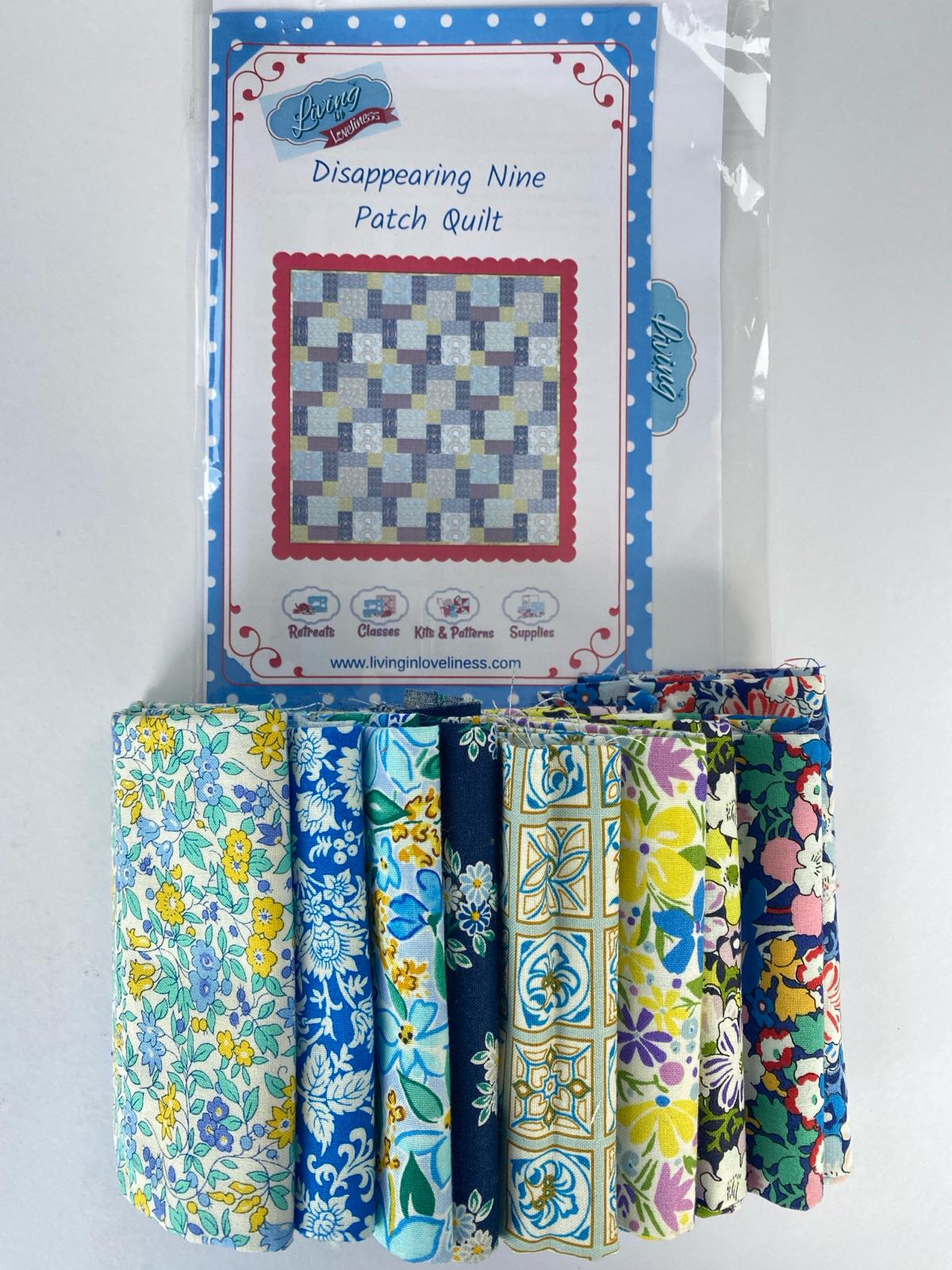Living in Loveliness Disappearing Nine Patch Quilt Kit