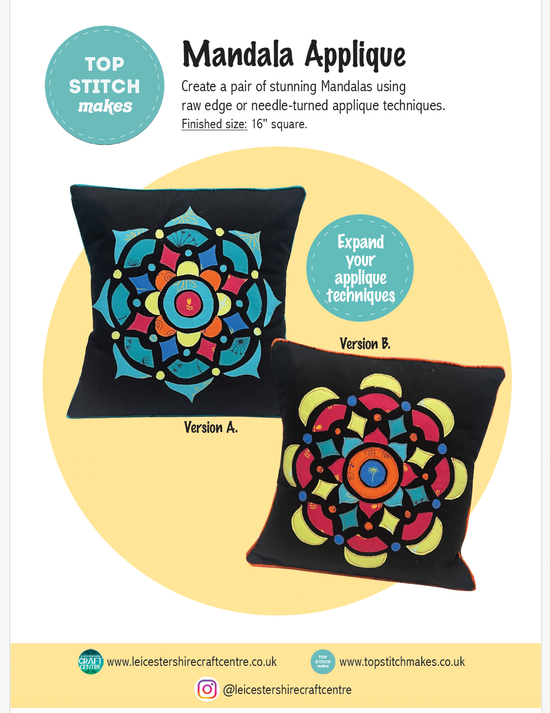 Top Stitch Makes - The Mandala Applique Pattern