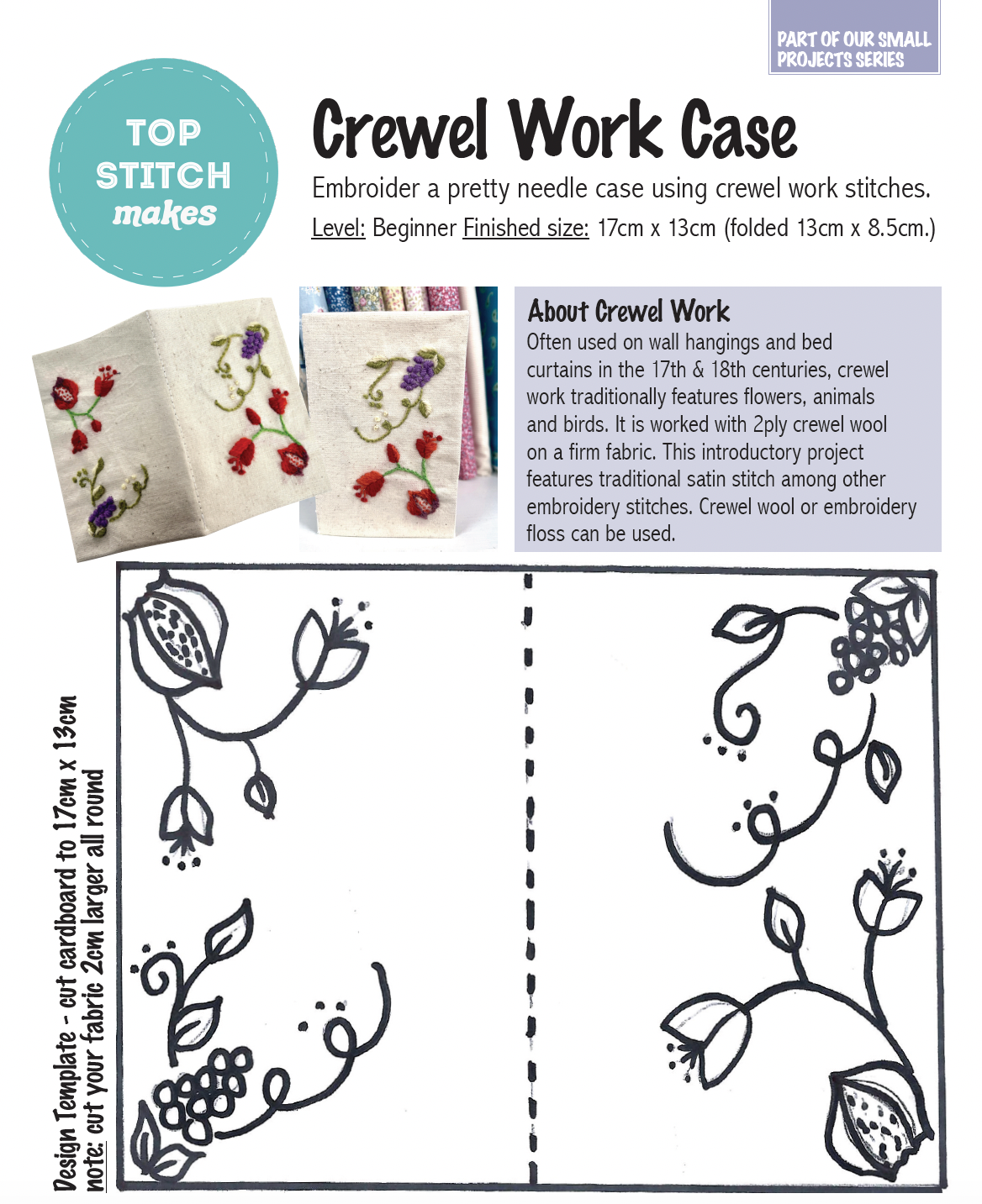 Top Stitch Makes - Crewel Work Needle Case