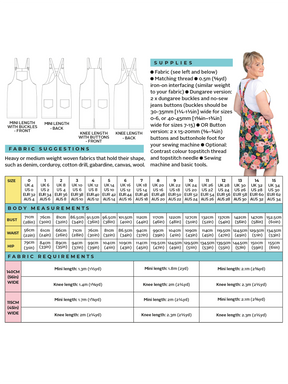 Tilly and the Buttons - Cleo - Pinafore or Dungaree Dress (No 1014)