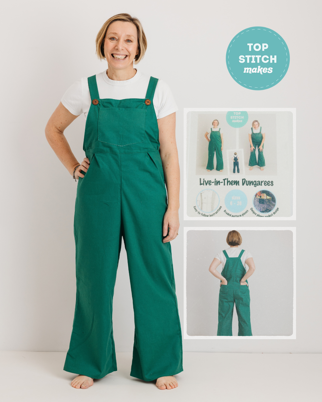 Top Stitch Makes - Live-in-Them Dungarees