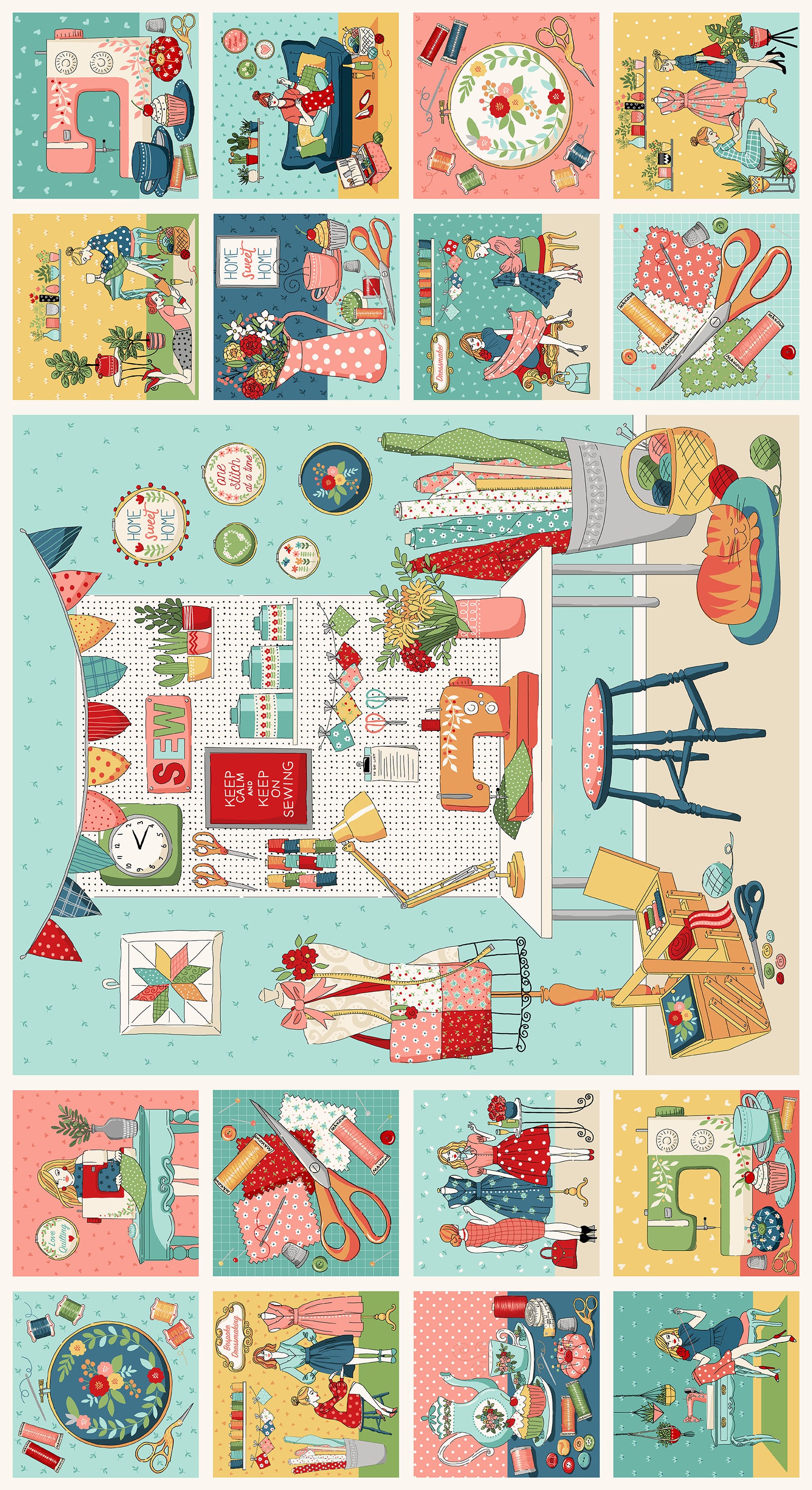 Sewing Room Panel by Makower