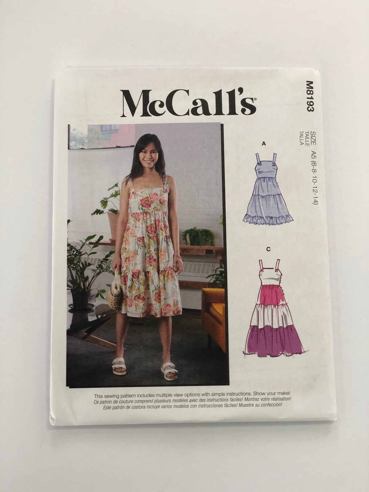 McCall's M8193 - Tiered Maxi Dress with Straps
