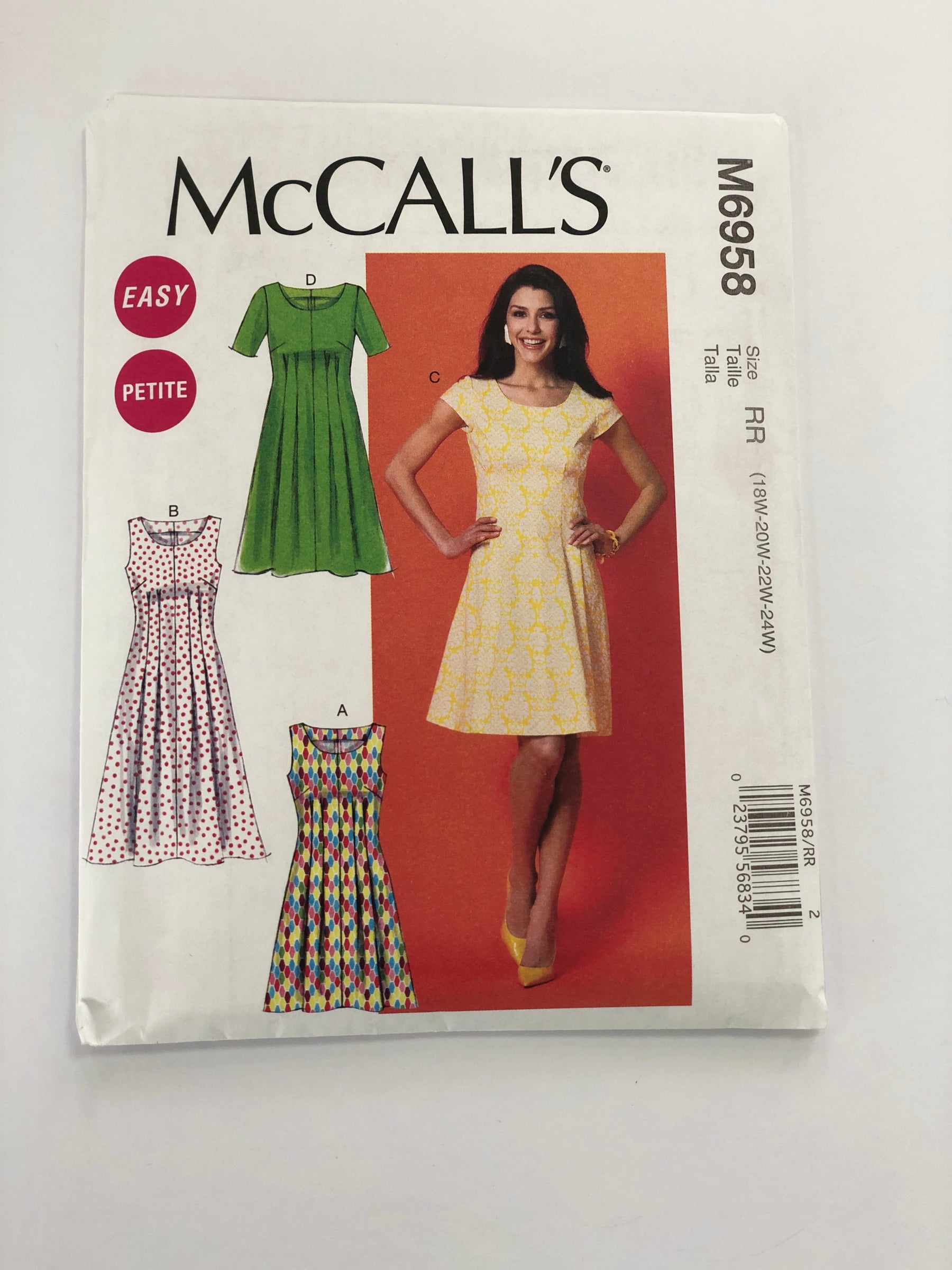 McCall's M6958 - Loose Fitting Dress McCall's M6958 - Loose Fitting Dress