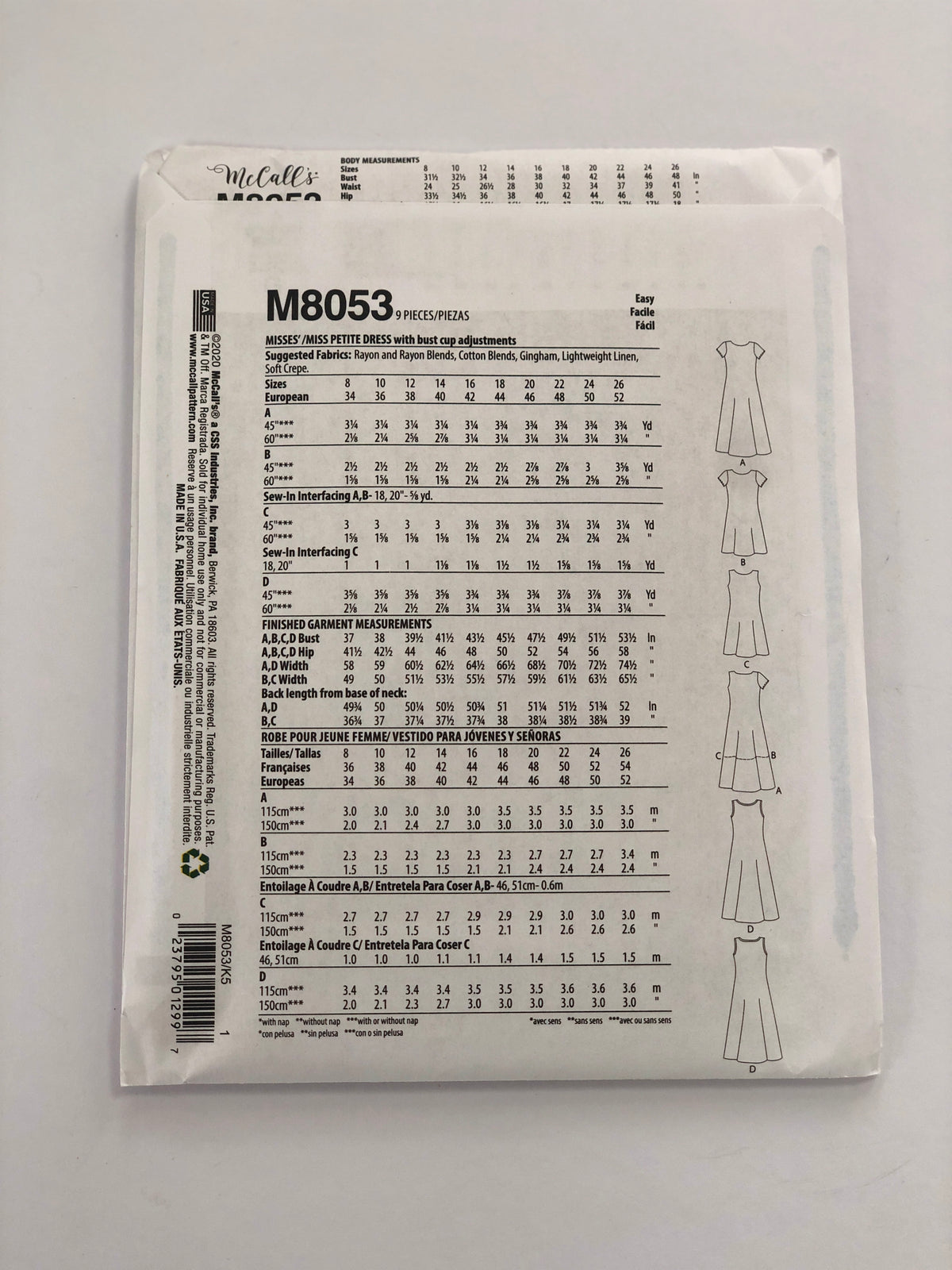 McCall's M8053 - Summer Shift Dress