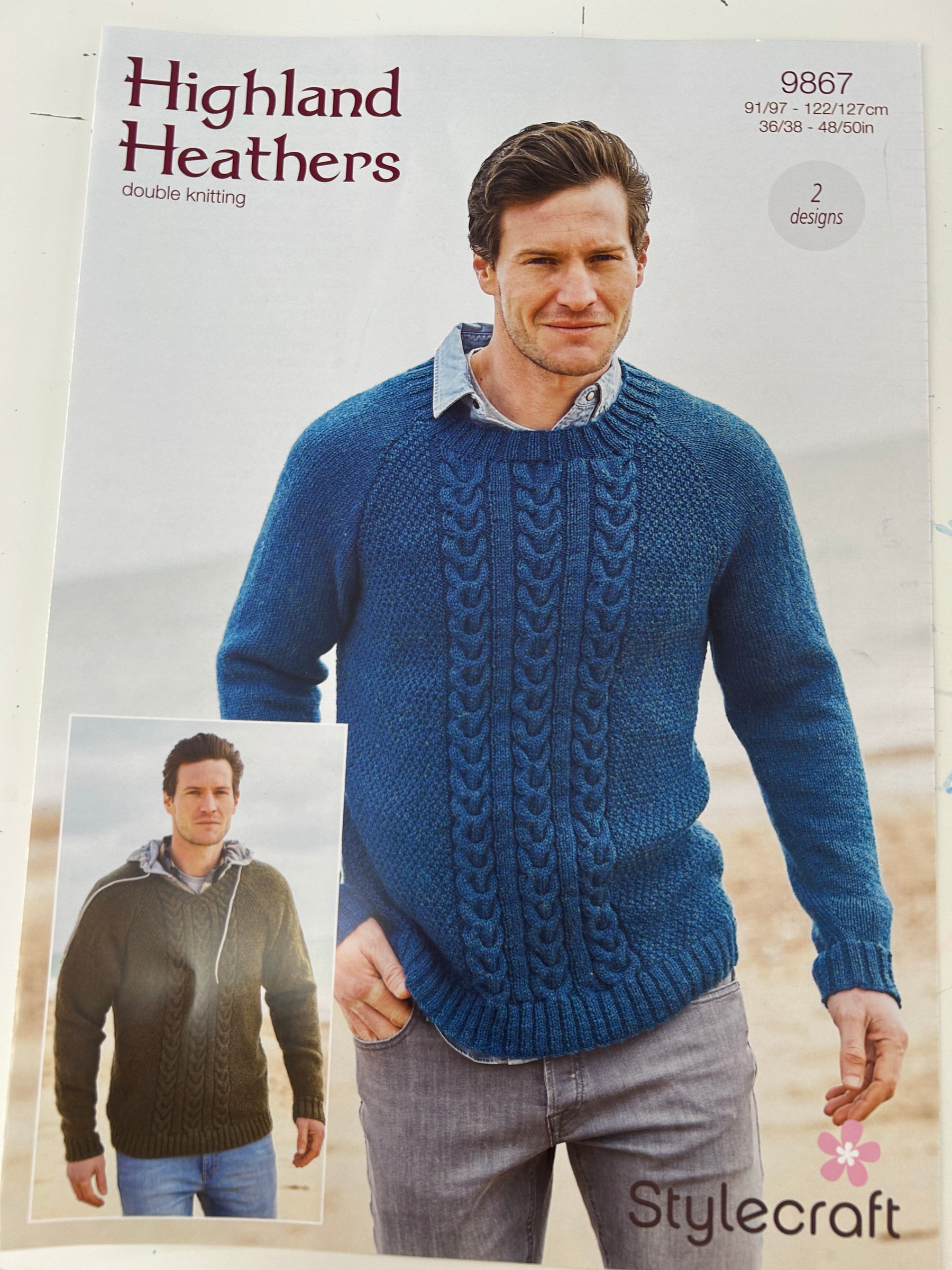 Round & V Neck Sweaters in Highland Heathers DK (2 designs)