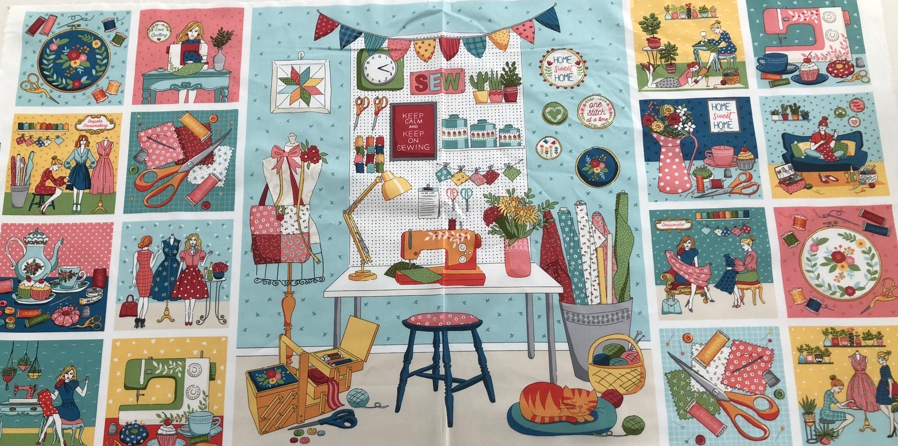 Sewing Room Panel by Makower