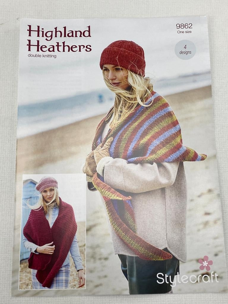 Shawls & Hats in Highland Heathers DK (4 designs)
