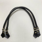 Pair of Leather Bag Handles (Black)