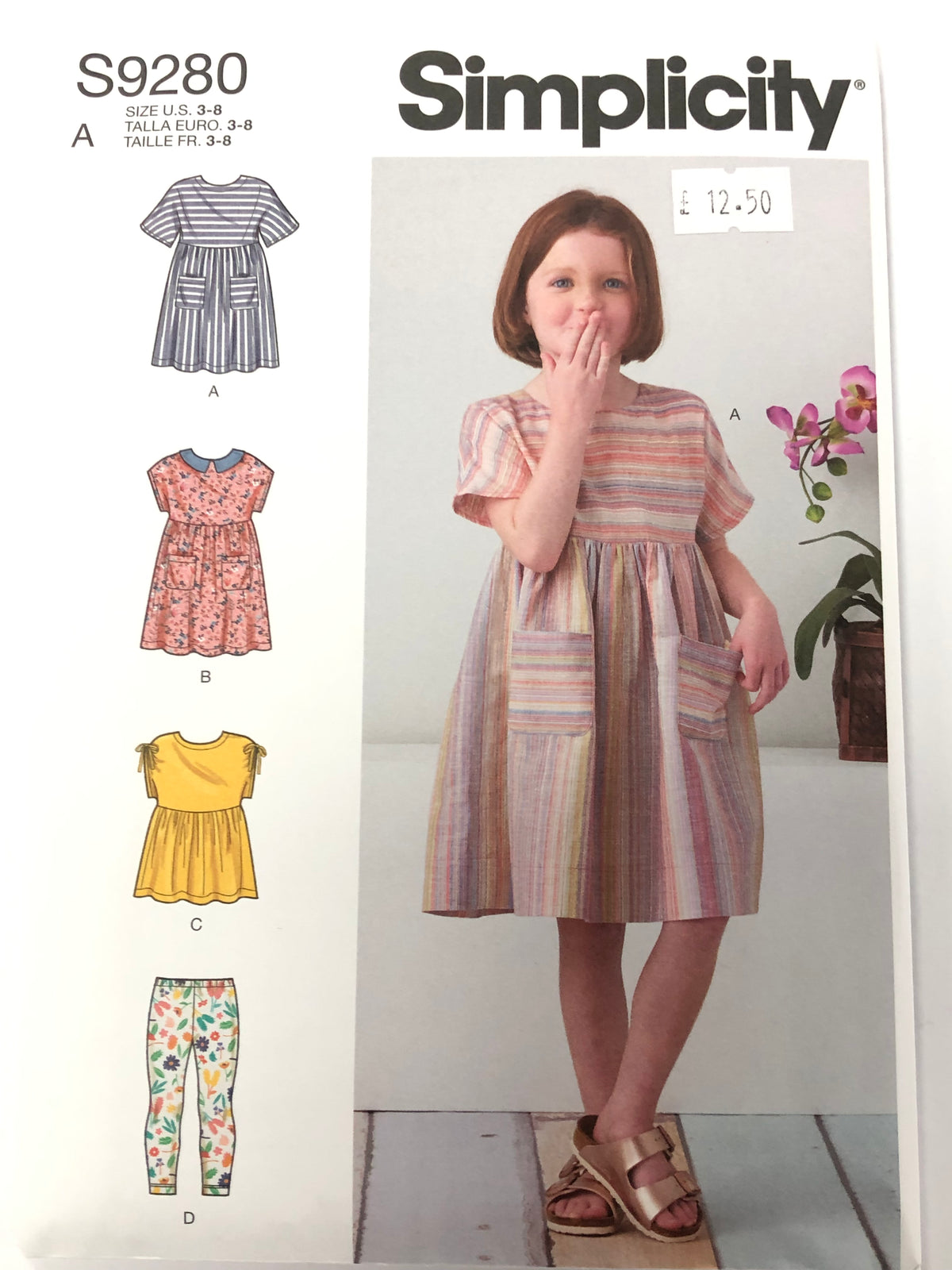 Simplicity S9280  - Girls Dress, Top & Leggings